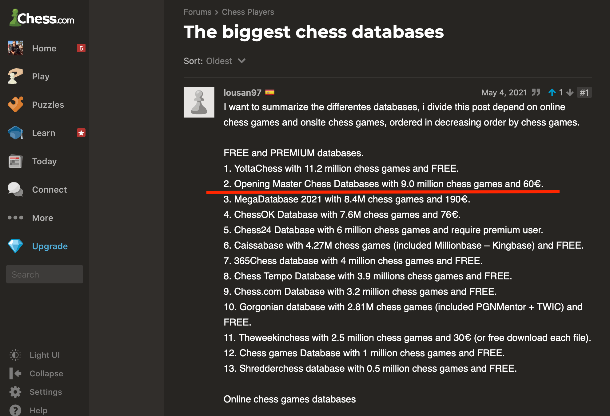 Top 5 Free Chess Databases