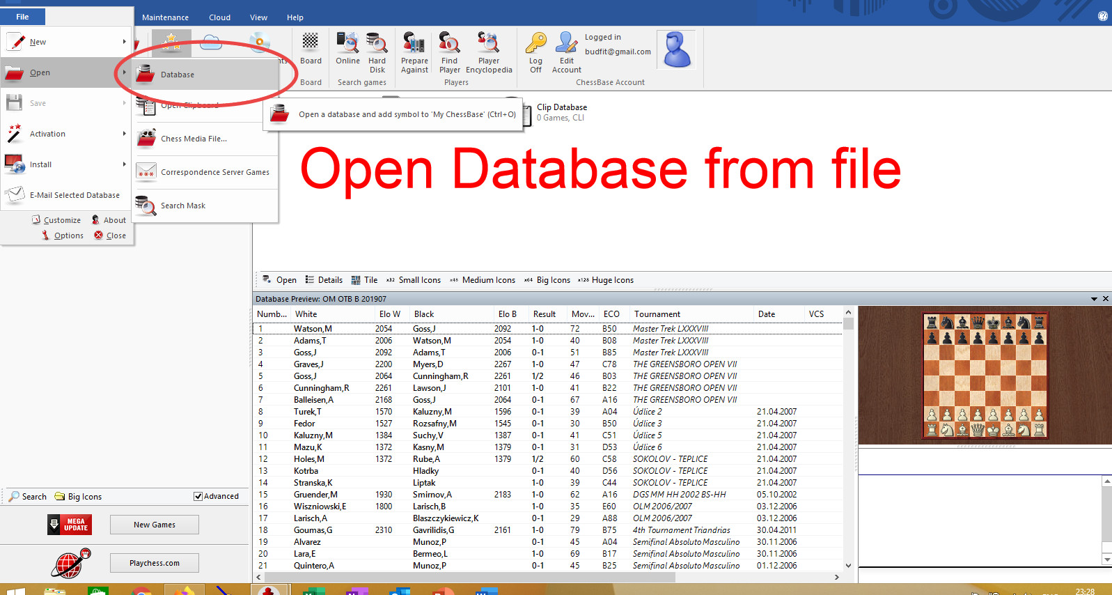 OpeningMaster Open Chess Database